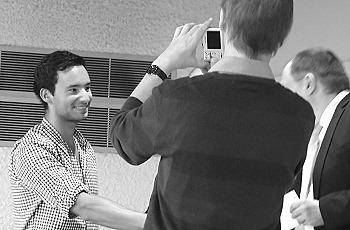 Julian Jorczik bei der Siegerehrung